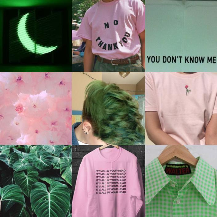 alex fierro, pink&green aesthetic