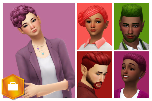 Get To Work Hair Recolors - Sorbets and Elderberries by @candlelightsimmer, @berrybeans &am