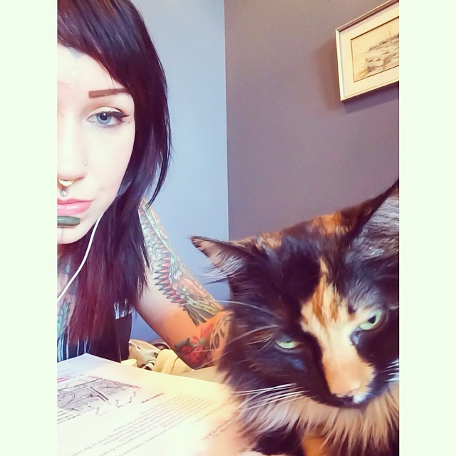 sobeline:  My study buddy 🐱  &lt;3