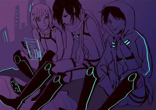 My version of a SNK Space AU YEAH!! im too tired to color it properly apparently i like purple a lot