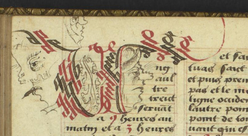 LJS215, Hello There! Faces added to ribbon or cadel initials on fols. 74r, 82v, and 101r.We’ll have 