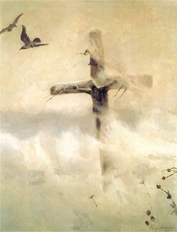 Cross in Blizzard, 1907 by Józef Marian Chełmoński (Polish, 1849–1914)