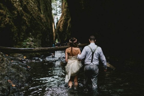 grayskymorning:Intimate Barefoot Elopement in the Columbia River Gorge