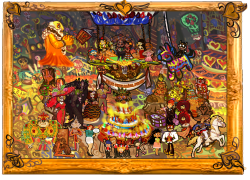 toteczart:  To Dearest mexopolis From the El Tigre FansTo the Book of Life FandomWe wish you a happy birthdayYou who brought wonder to our lives.A 14 year old dreamBrought to life from the deadThat showed us the beautyOf a colorful Afterlife.A masterpiece