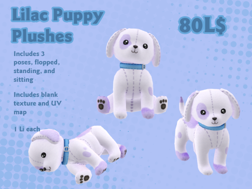 Puppy plushes!! i actually finished these a while ago and then promptly forgot to list them. oops.Na