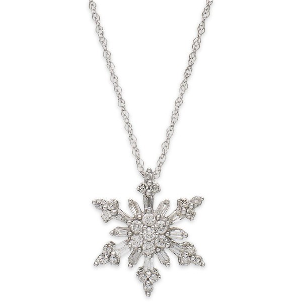 Marrissa Oceanus Melody Clearwater — 14k White Gold Diamond Snowflake ...