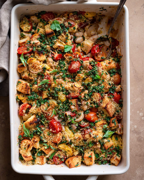 tomato and white bean casserole