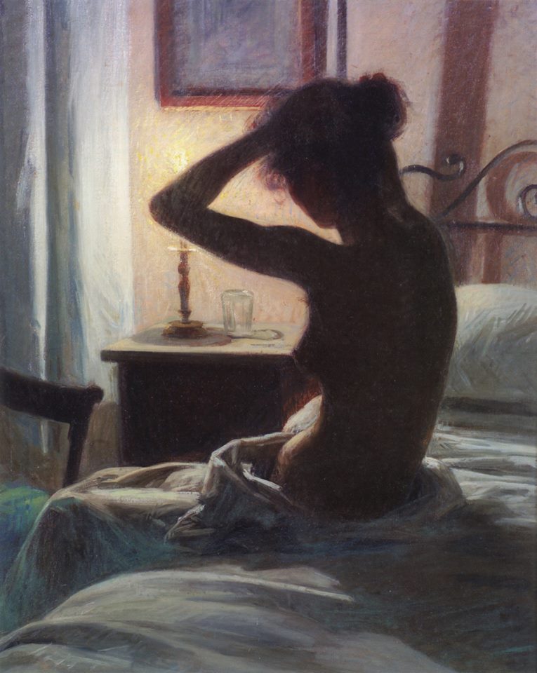 dianelikesart:  colin-vian:    Elin Danielson-Gambogi (1861–1919), To bed, 1897,