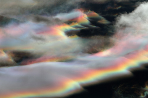 crimsun: Iridescent Clouds by Pat Gaines  No photoshop tricks here - this is a natural phenomenon ca