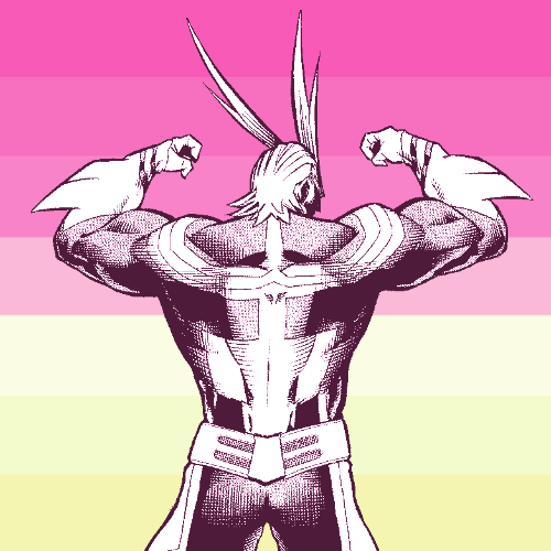 pinkuraraka: nonbinary lesbian all might icons for @toshinkos!please like/reblog if you use! credit 