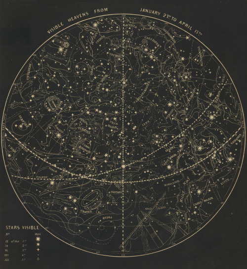 mapsdesign:Heavens Jan. 21-Apr. 17 by Asa Smith (1850)More about Maps and Data visualization on my T