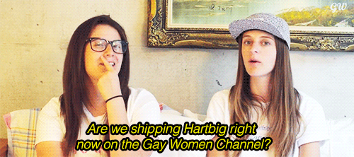 snowgayngels: The Gay Women Channel ships Hartbig. (x)   OH yeah.