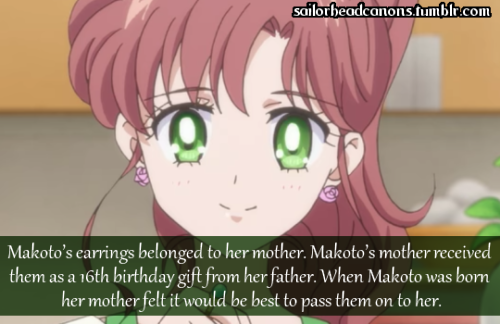  Makoto’s earrings belonged to her mother, Makoto’s mother received them as a 16th birthday gift fro