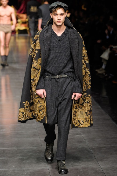 game-of-style:Theon Greyjoy - Dolce and Gabbana Fall 2012 Theon’s not nearly classy enough for