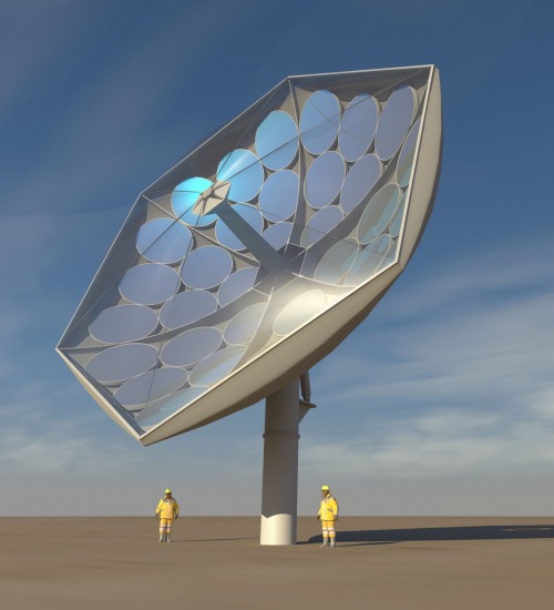 gothletics:IBM’s solar collector which can concentrate the energy of 2000 suns and power the entire 