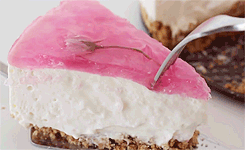 lustingfood:  Sakura Cherry Blossom No-Bake Cheesecake (x) 