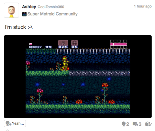 sunflower-setto:  Super Metroid released on the Wii U Virtual Console today. This is the result.  