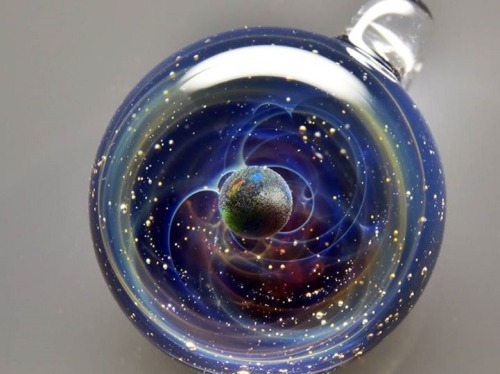 mymodernmet:  Spectacular “Space Glass” Pendants Let You Hold the Cosmos in the Palm of Your Hand 