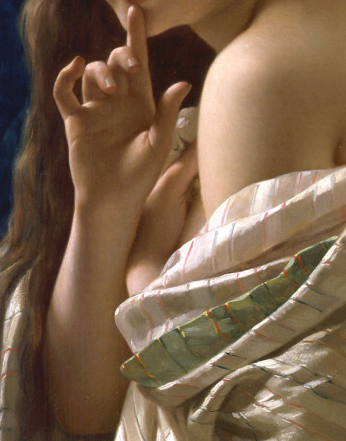 astra-inclinat:   Portrait Of A Young Woman (1869)  Art Detail   Pierre Auguste Cot    