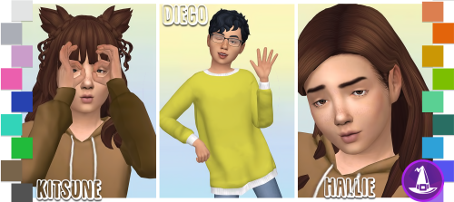 simthing-clever:@milkyki Witching Hour Hair Dump UPDATE 09/17/21: UPDATED SWATCHES FOR TWH V2 Defaul
