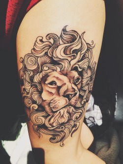 Fuckyeahtattoos:  Lion Tatt My Tattoo Artist Vanessa Saddi And I Put Together While