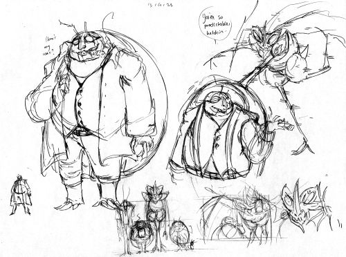 Here some more sketches of Mueluen, my mafia boss ladybug!