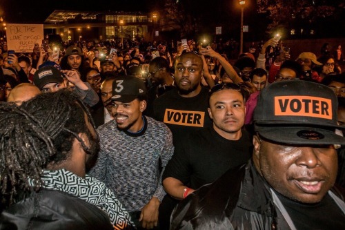 prewars: lilchanofrom79th:Chance the Rapper leading thousands of young people to vote early after hi