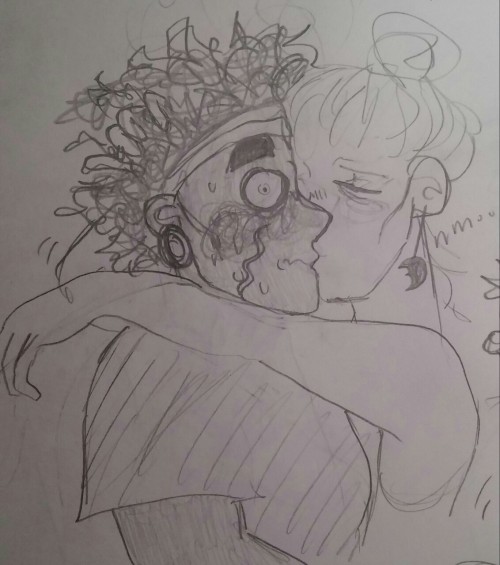 chudobs:  THIS BOYFRIEND IS FAR TOO SPICY - a kissing poldul request for father-pucci sorry it looks super shitty neko i drew it at like 3 am ( ͡° ͜ʖ ͡°) please forgive this egg