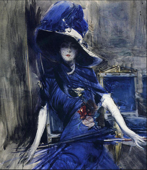 artist-boldini: The Divine in Blue, Giovanni Boldini