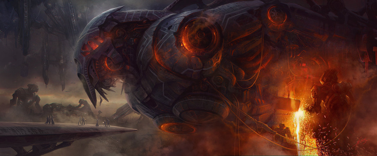 cinemagorgeous:  Repair of the Robot by artist Alexey Egorov. 