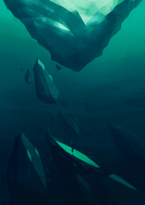 wehavekookies:The Void. Some notes and ideas on how the underwater Void might look / feel like. For 