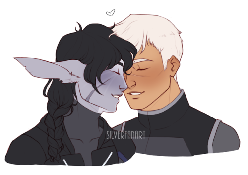 silverfanart:Galra keith and forehead touches for @/PrinceShortie on twitter! Borrowed Keith’s desig