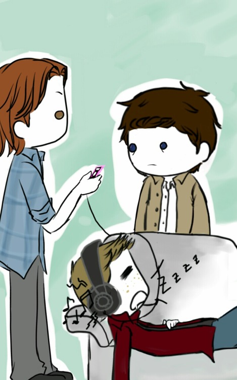 castihalo:  “What the fuck Sammy, what are you– SAMMY GIVE IT BACK TO ME RIGHT NOW OR I SWEAR-” “What’s the matter, Dean? Don’t you have Your Guardian Angel to keep your things safe for you?” 