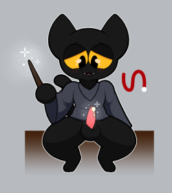 qstinyarthole: Momo’s Special Spell Momo seems to be coming up with some pretty lewd spells on his free time~  I randomly remembered Momo from a little game that was on Google’s header last Halloween, so I had the sudden urge to doodle up a little