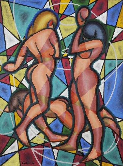 Weaver Hawkins (British, 1893-1977)Three nudes, 1956