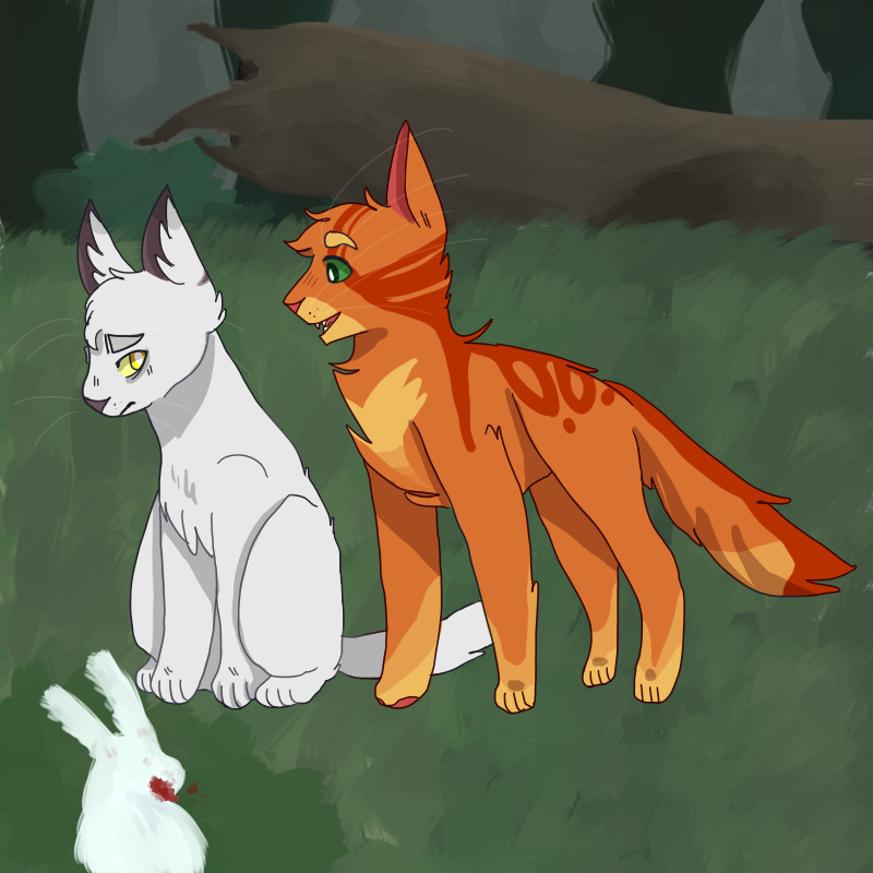 My first Fanart submit: Firestar and Bluestar Reunite