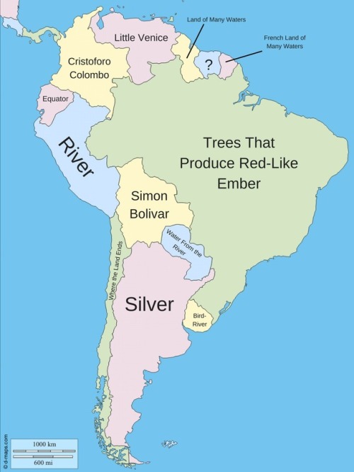 Literal Meaning And Origin Of Country Names In South America.