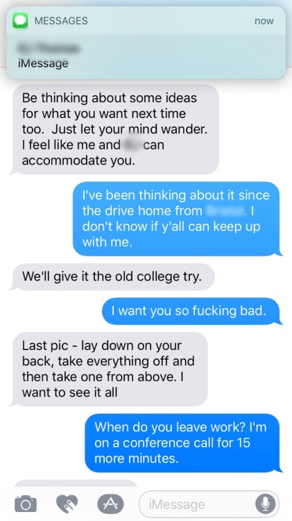cumking13:  Text conversation between my adult photos