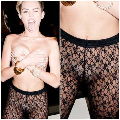 ratingcelebtits:  The next one we’re reviewing is Miley Cyrus. Considering that the thing Miley is perhaps most famous for is the fact that she’s an absolutely massive slut, it’s hardly suprising she frequently shows not only her tits, but also