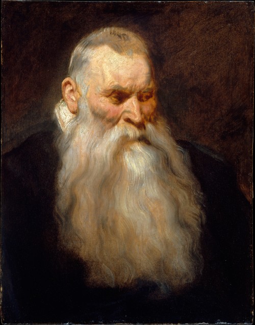 Study Head of an Old Man with a White Beard, Anthony van Dyck, ca. 1617-20