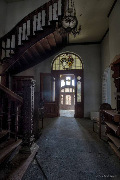 The old which is in better shape than the new which already started crumbling. Abandoned restaurant,