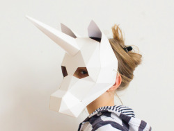 wordsnquotes:  Quick Halloween Costume Idea: Make Your Own Halloween Paper Mask in Minutes LA-based and Istanbul artist from Awesome Patterns create awesome blueprints, which can be downloaded in seconds to create a spooky or adorable paper mask this