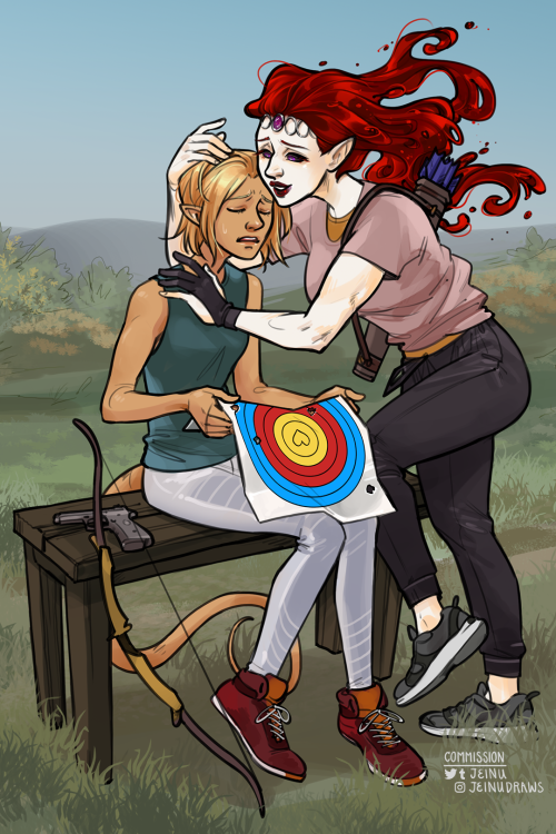 Nadia comforts Irena after a less than stellar showing at their target practice challenge! Better lu