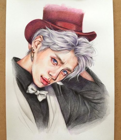 Jonghyun inspiration from EveryTime . #shineefanart #jonghyun  #watercolorpencil #colorpencil  https