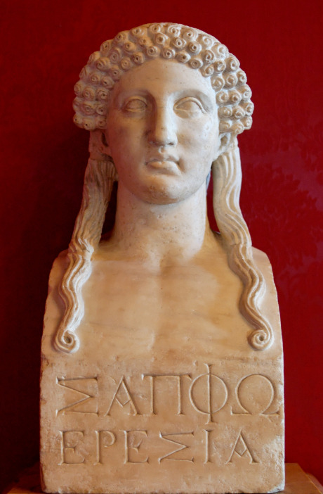 hellasinhabitants:Roman copy of a Hellenic original bust of the Vth century BC. It reads Sappho of E