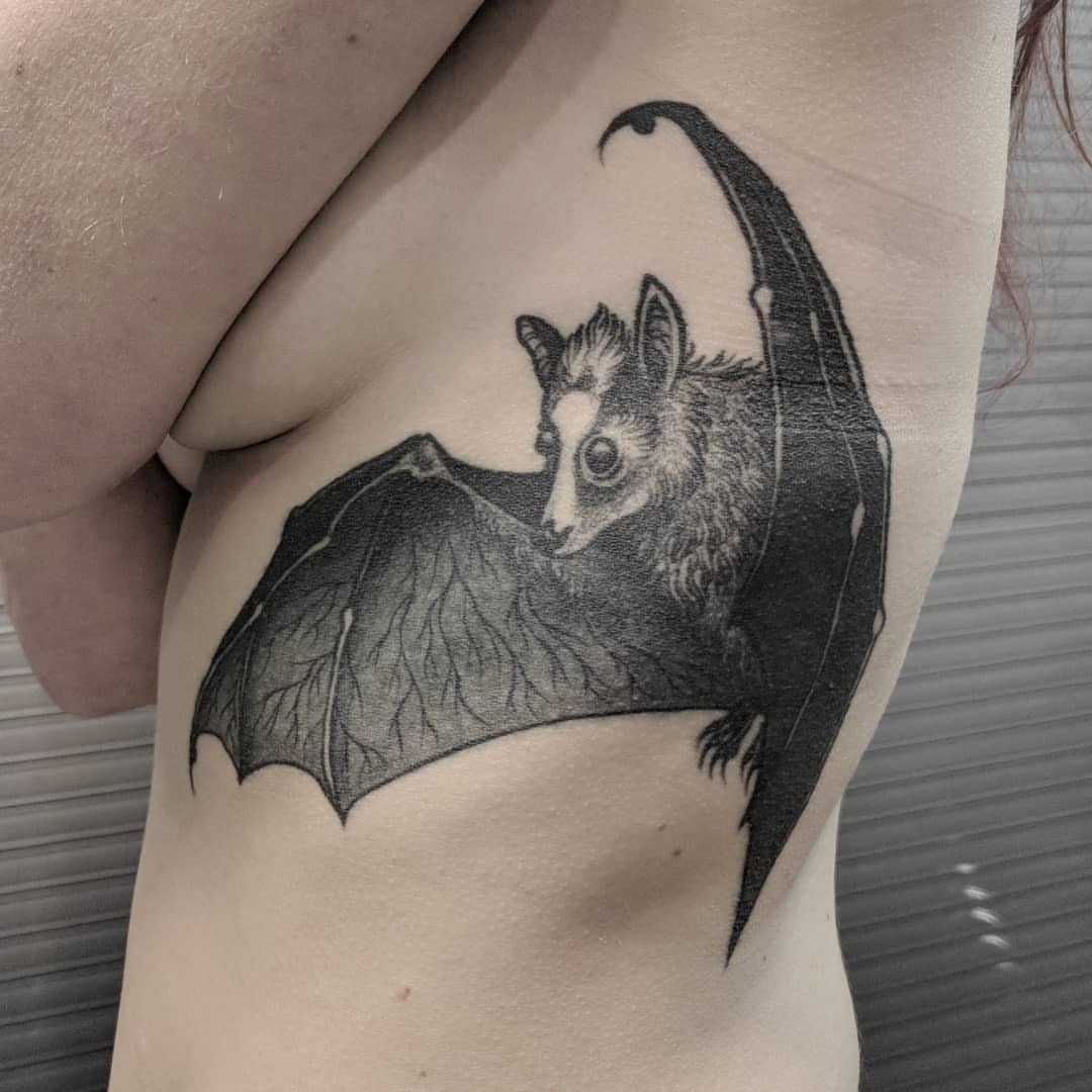 Flying fox tattoo
