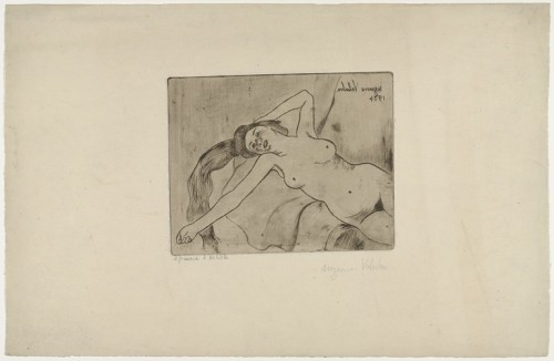 Ketty Stretching (Ketty s'étirant), Suzanne Valadon, 1904, MoMA: Drawings and PrintsGift of L