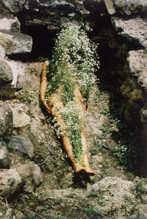 baja-baja:  Ana Mendieta, Untitled (from the Silueta series), 1973-1977  Silver dye-bleach print