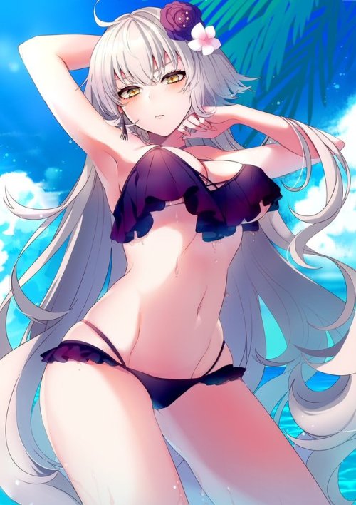 crossfish:ネコサン1日目E-54aさんのツイート: “水着のジャンヌオルタと夏い暑過ごしたい　#FGO #FateGO… ”