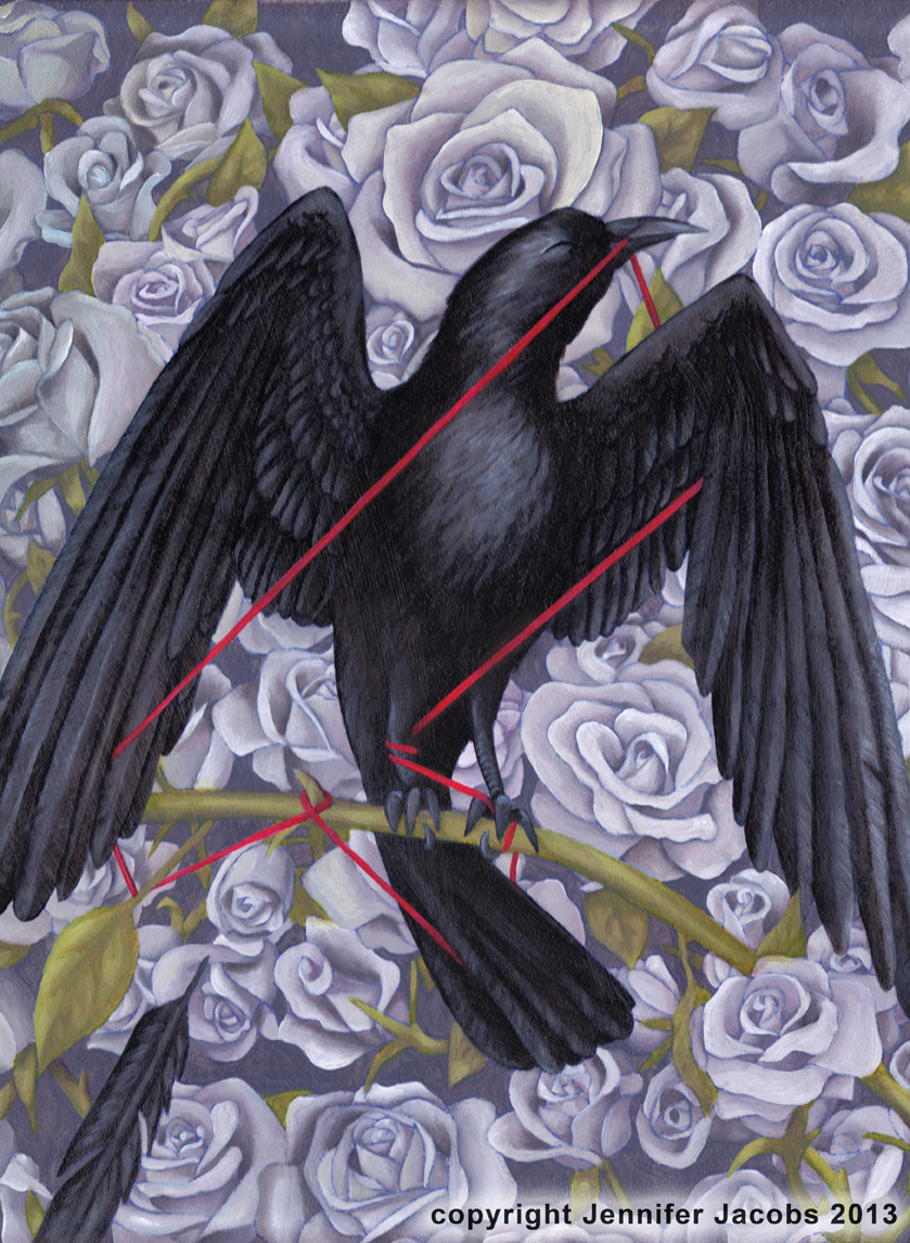 Crow and string
Oil on board, 12x16